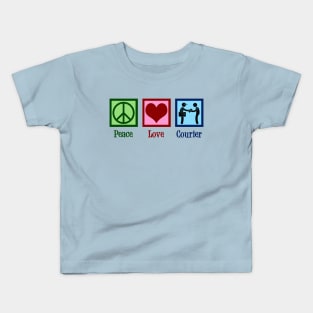 Peace Love Courier Kids T-Shirt